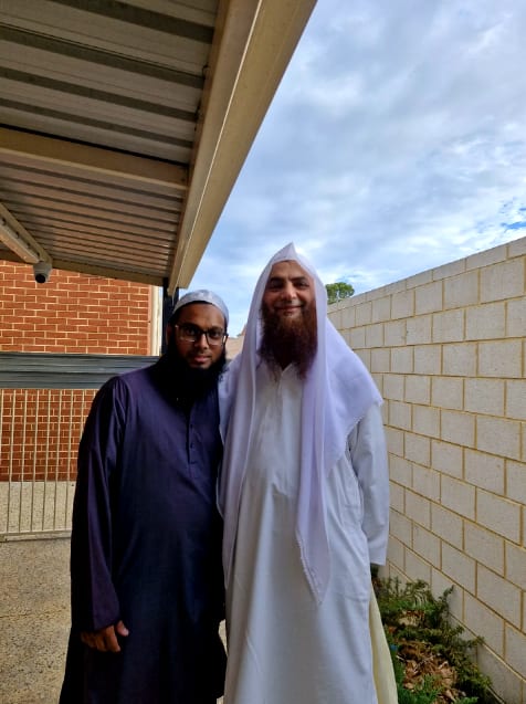 With the groom before the ceremony